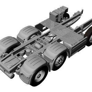 AN 1/24 底盤組 中間轉向舉升軸 DAF 6x2 